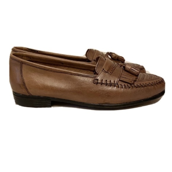 CASTLEBY Brazil Leather Tassel Shoes Dress Casual - Picture 1 of 10